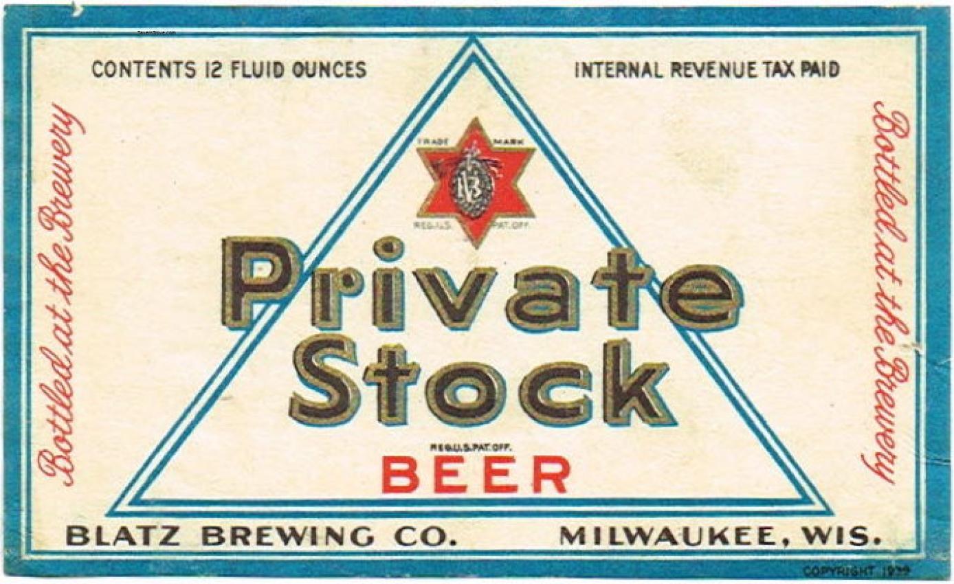 Blatz Private Stock Beer