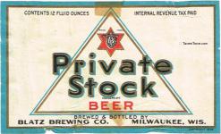Blatz Private Stock Beer