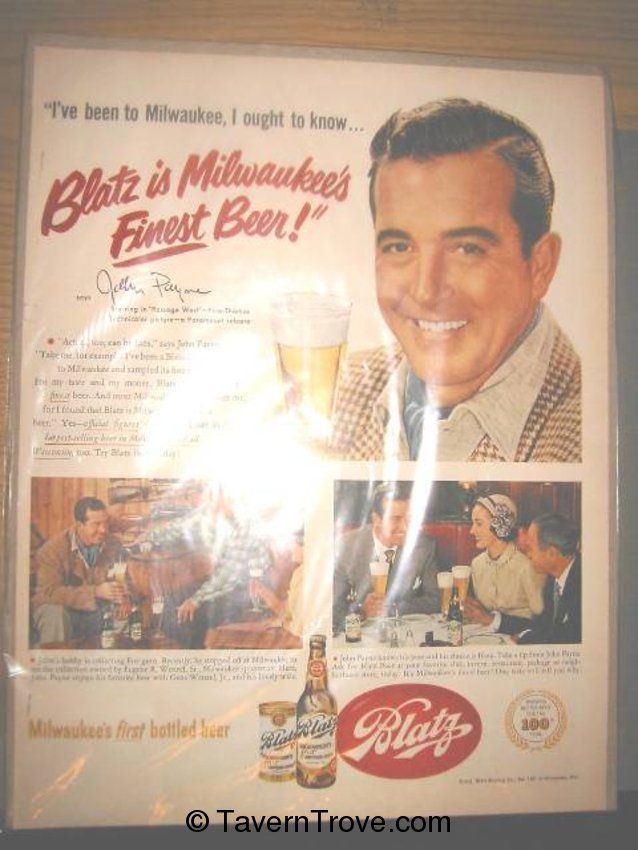 Blatz Magazine Ad