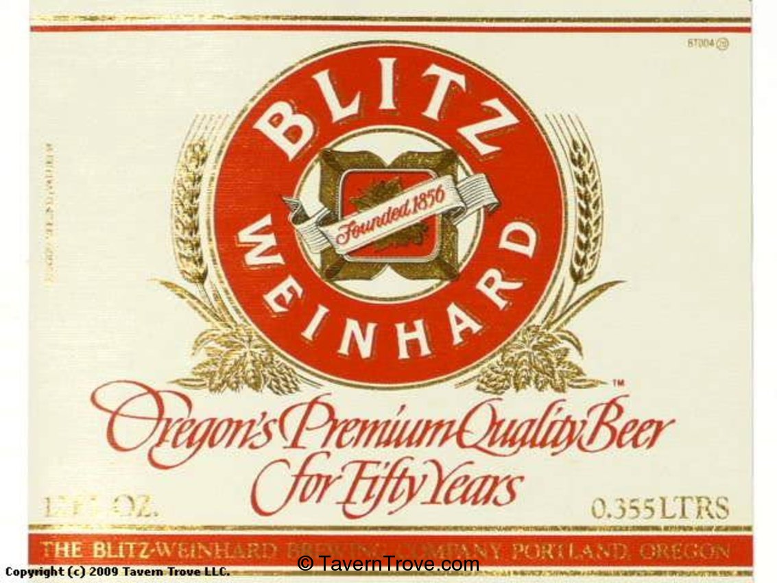 Blitz Weinhard Beer