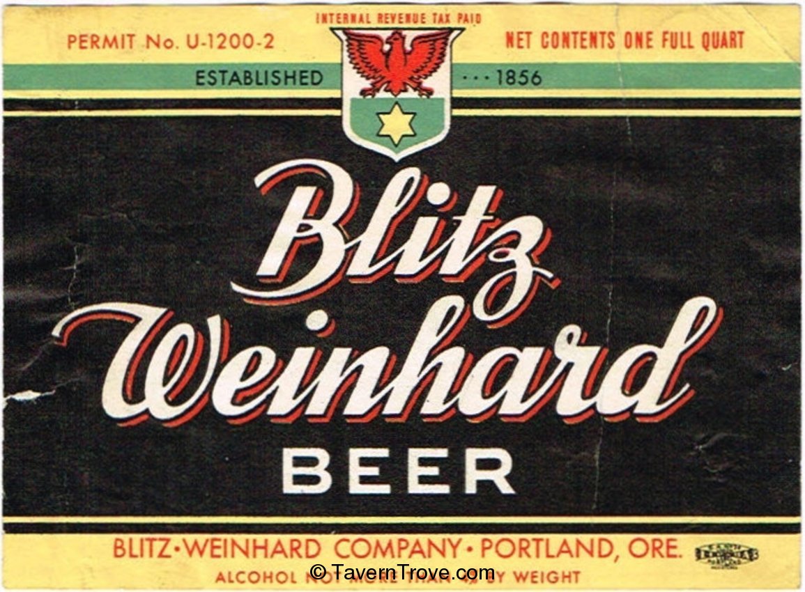 Blitz Weinhard Beer