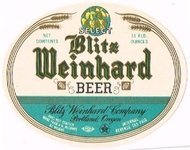 Blitz Weinhard Select Beer