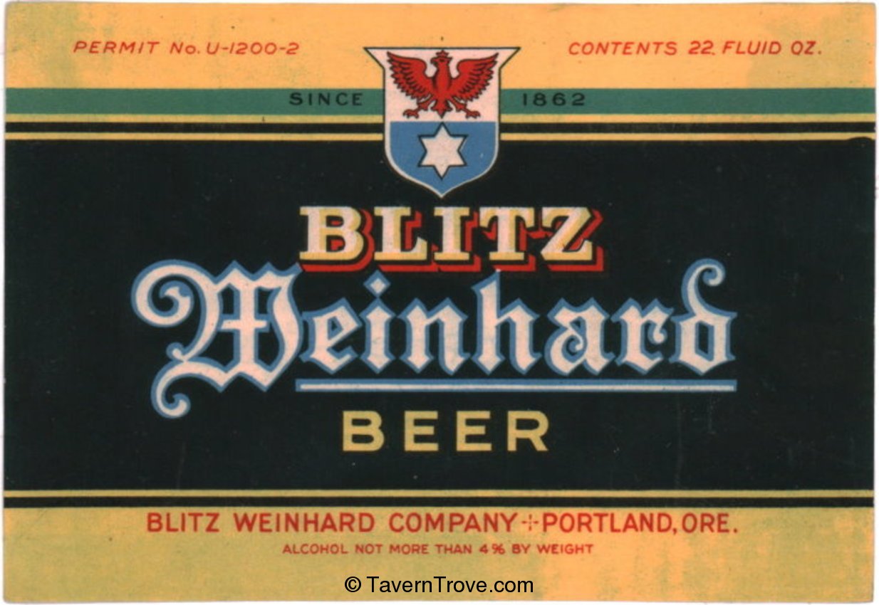 Blitz Weinhard Beer