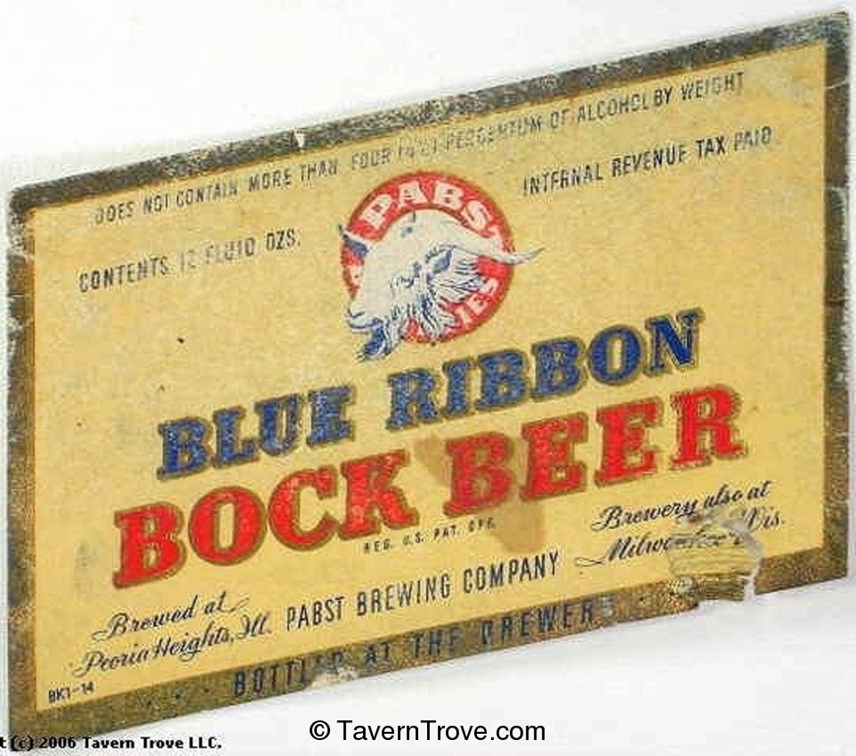 Blue Ribbon Bock Beer 