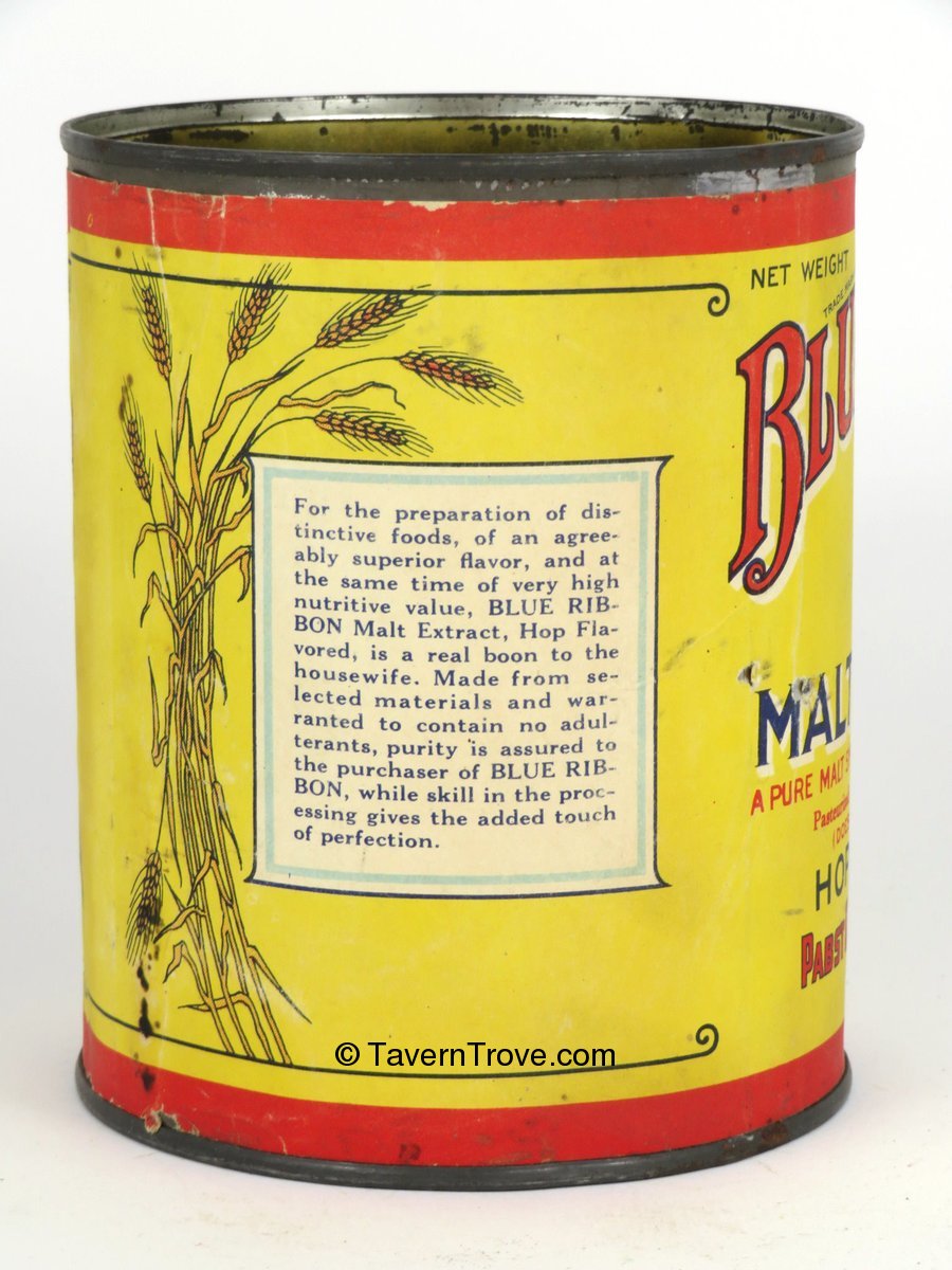 Item 32128 1926 Blue Ribbon Malt Extract Hop Flavored Tab Top Can
