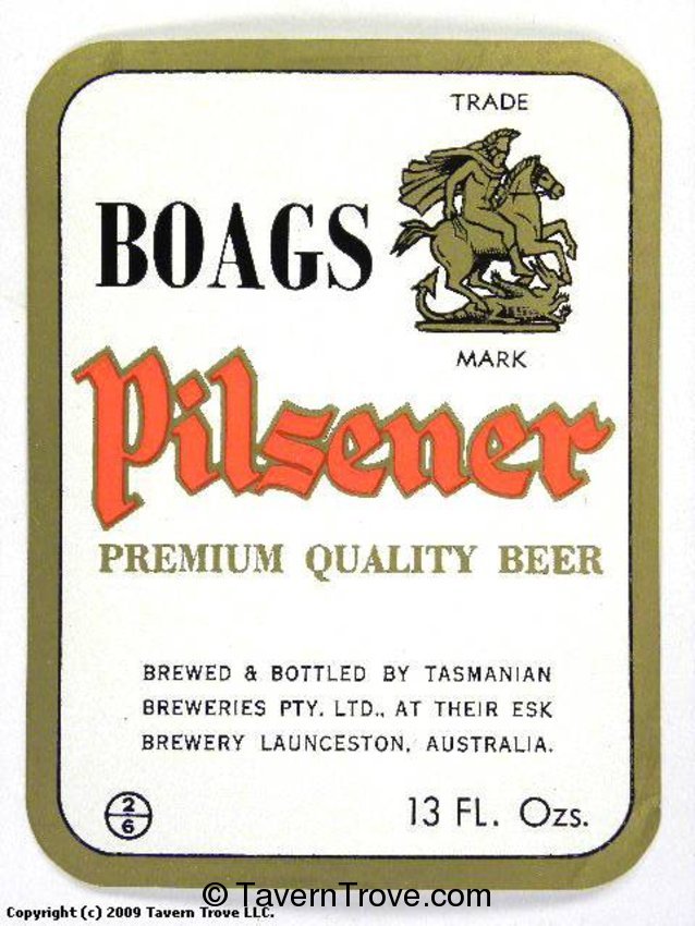 Boags Pilsener Beer