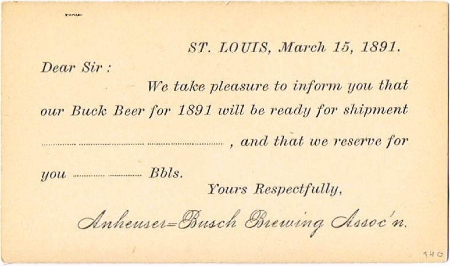 Anheuser-Busch Bock Beer Announcement