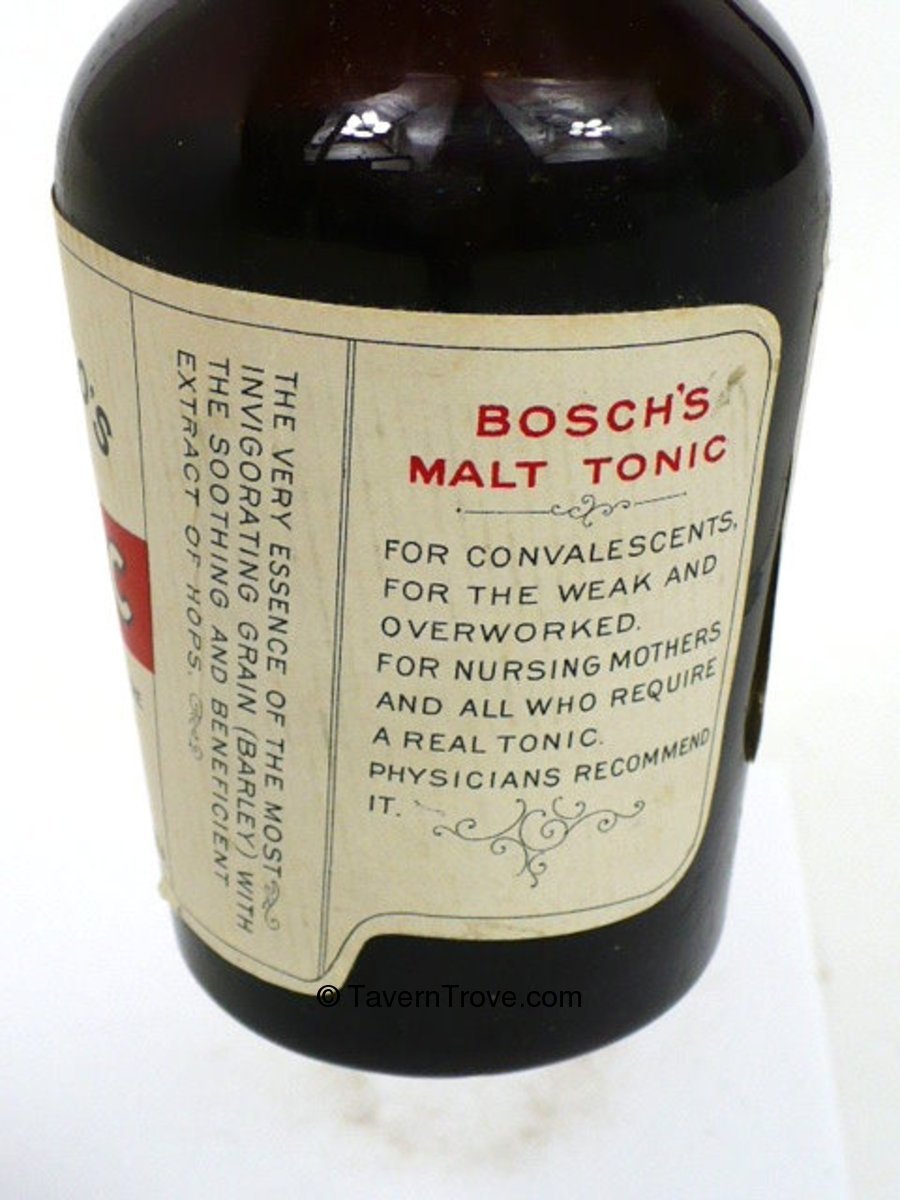 Item 61431 1900 Bosch Malt Tonic Paper Label Bottle