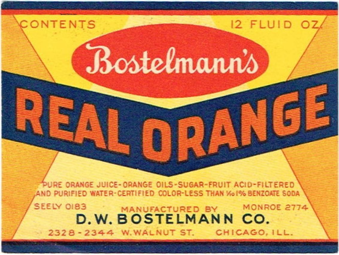 Bostelmann's Real Orange Soda Chicago Illinois