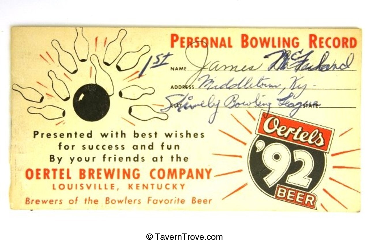 Bowling Record Book