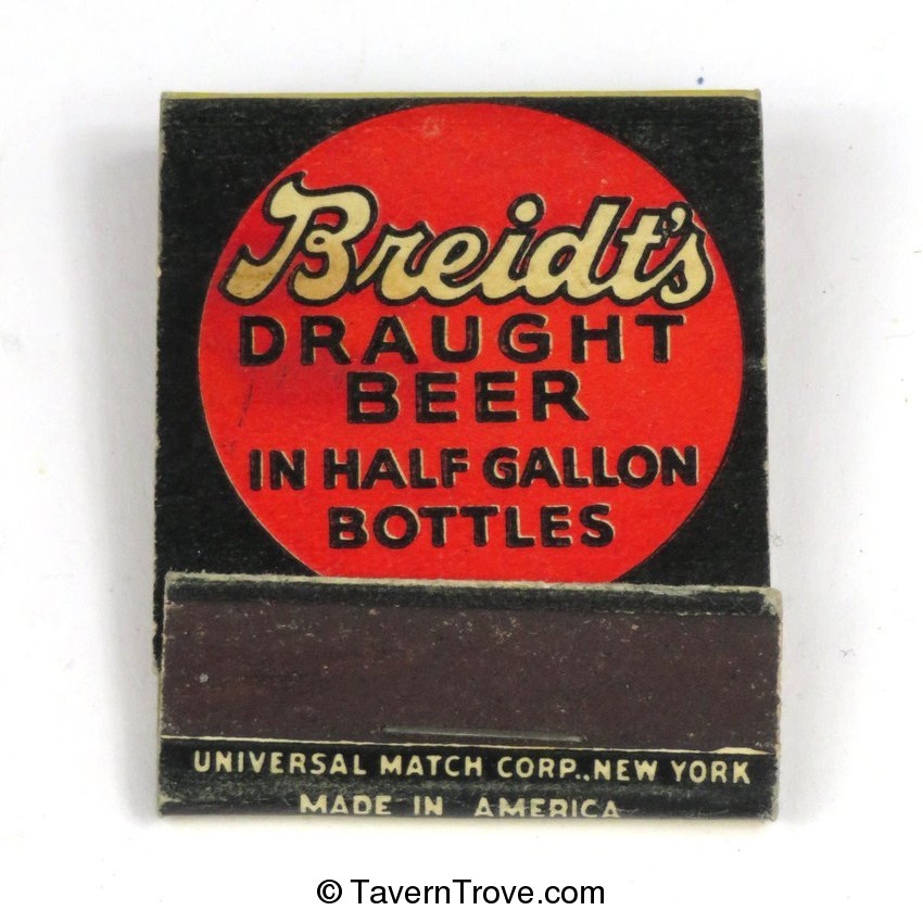 Breidt's Draught Beer Full Matchbook