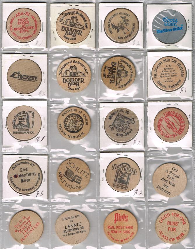 Brewery/Brew Pub Wooden Nickels Round Tuits Lot of Twenty
