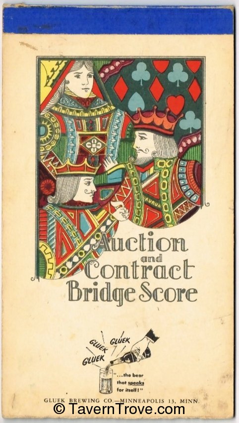 Bridge Score Pad