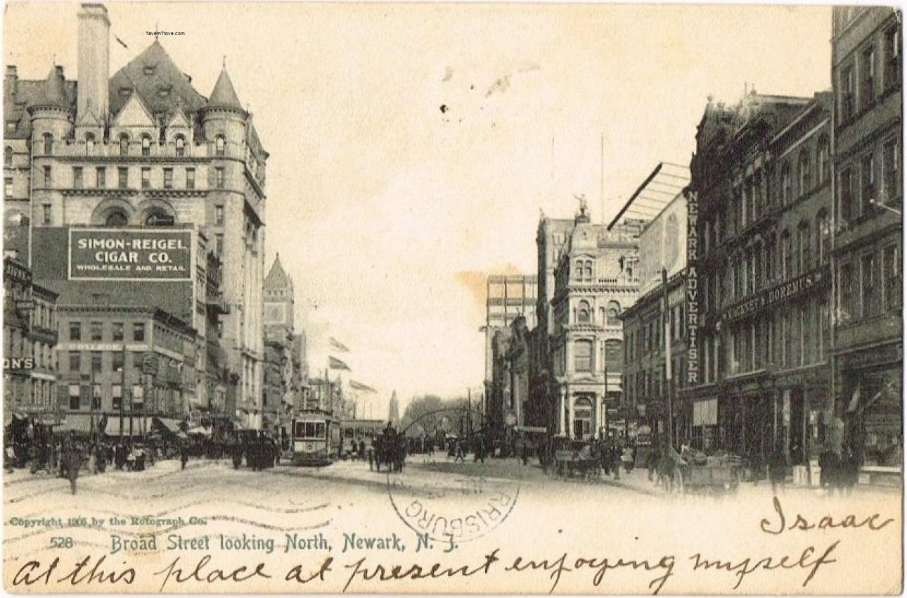 Unknown Brewery on Broad Street near Fireman's Insurance Building Newark New Jersey