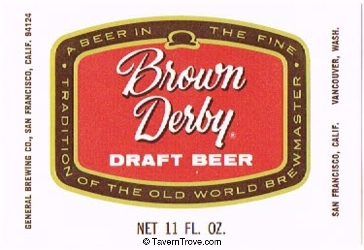 Brown Derby Draft Beer