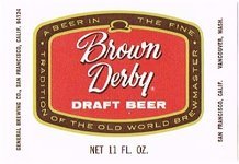 Brown Derby Draft Beer