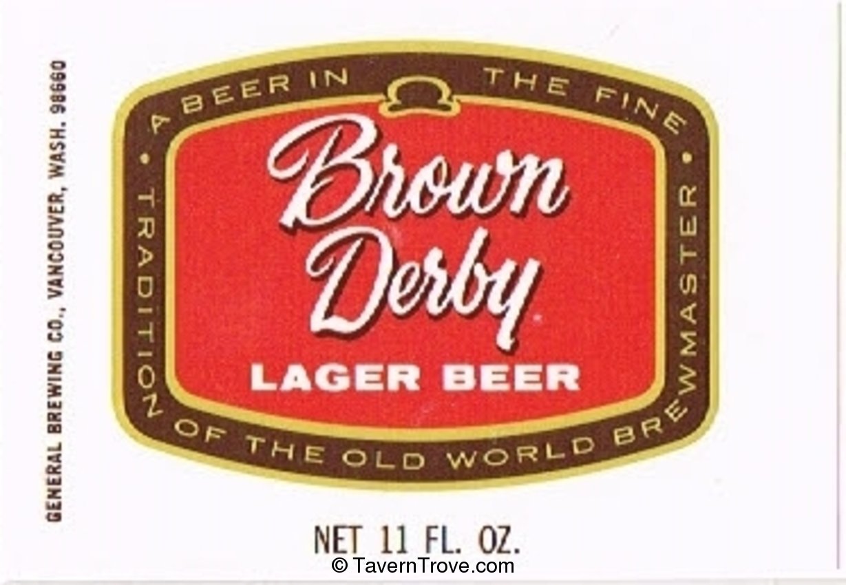 Brown Derby Lager Beer