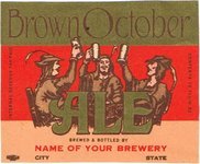 Brown October Ale stock label