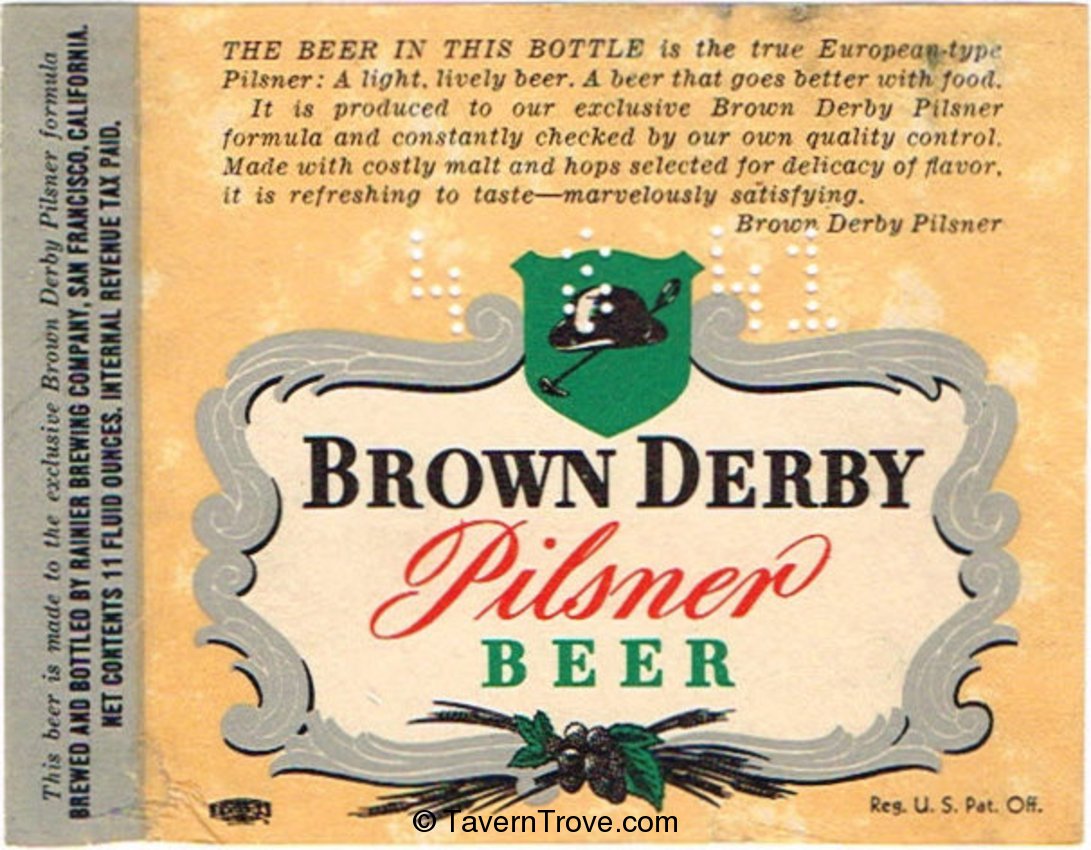 Brown Derby Pilsner Beer
