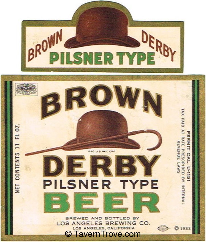 Brown Derby Pilsner Beer