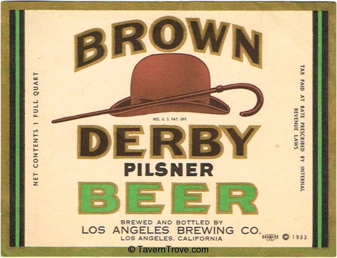 Brown Derby Pilsner Beer