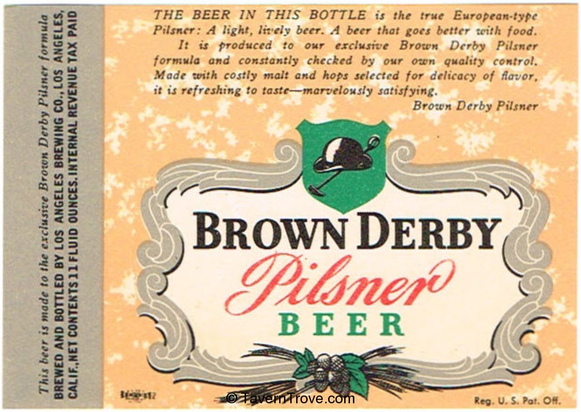 Brown Derby Pilsner Beer
