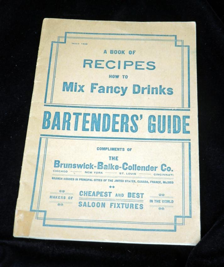 Brunswick-Balke-Collender Co. Bar Fixture Catalog/Cocktail Recipe Book