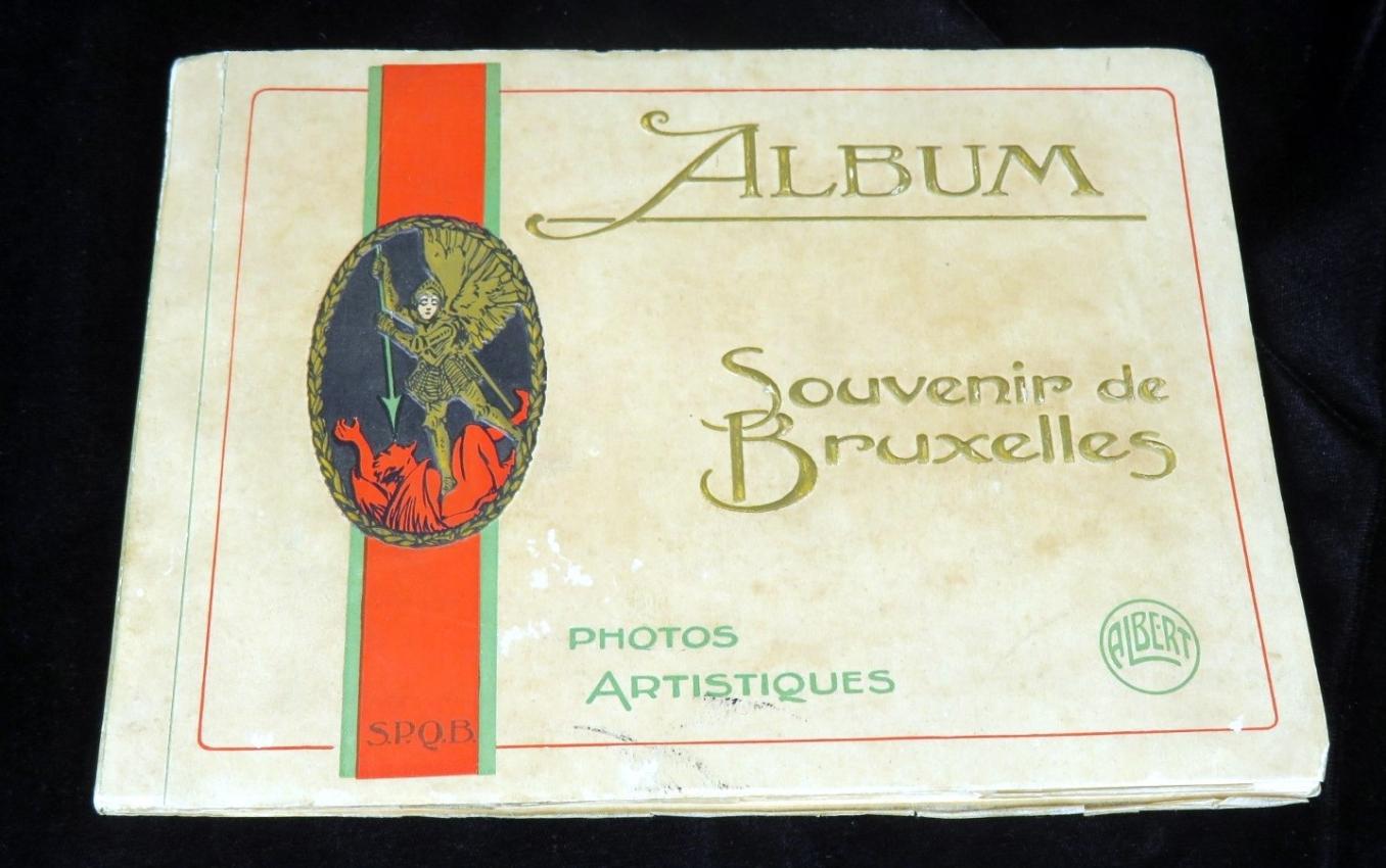 Brussels Bruxelles Belgium Souvenir Photo Album Albert St. Michael vs Dragon
