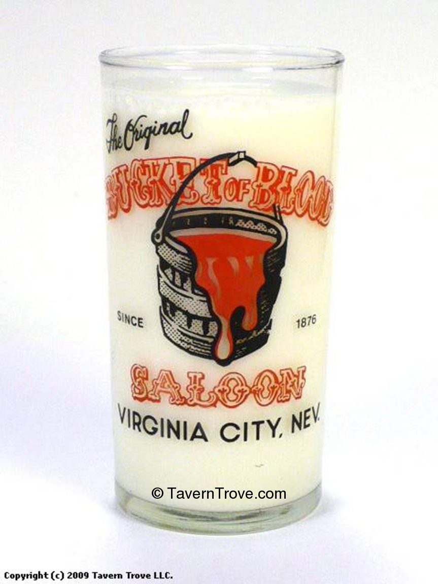 Item 49535 1963 Bucket Of Blood Saloon Straight Sided ACL Drinking Glass