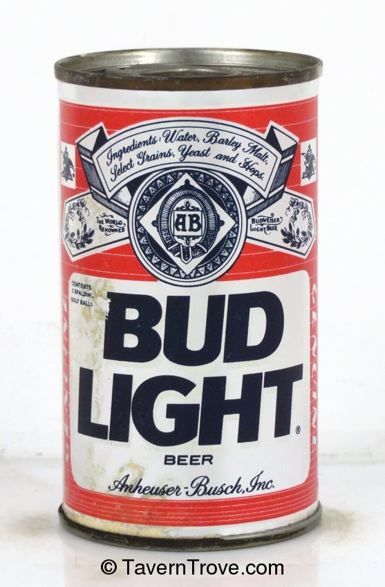 Item 96701 1986 Bud Light Beer Golf Ball Can Tab Top Can