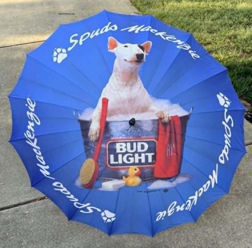 Bud Light Beer Spuds Mackenzie Umbrella
