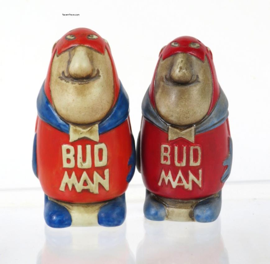Bud Man Salt & Pepper Shakers Mismatched