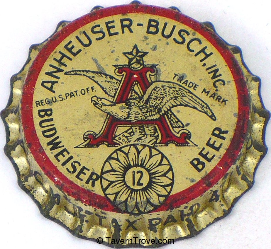 Budweiser Beer ~KS 12oz Tax (non-metallic)