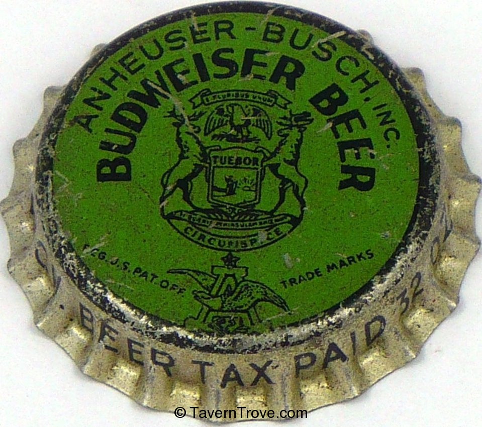 Budweiser Beer ~MI 32oz Tax