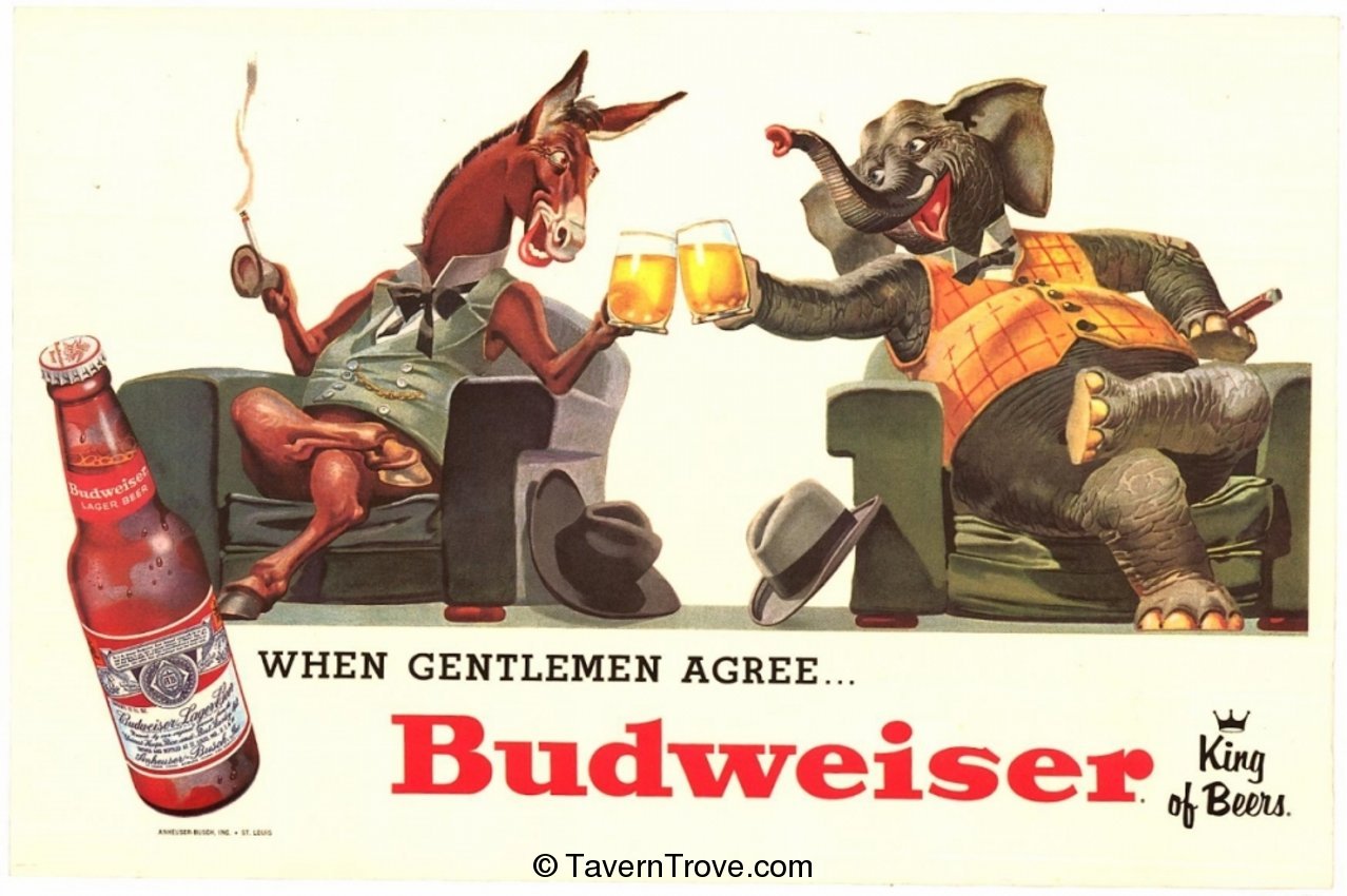 Budweiser Beer politics poster