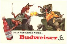 Budweiser Beer politics poster