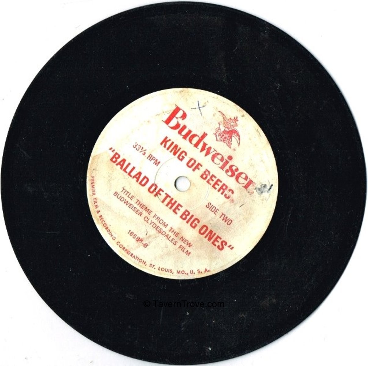 Item 62226 1966 Budweiser Beer Record Records