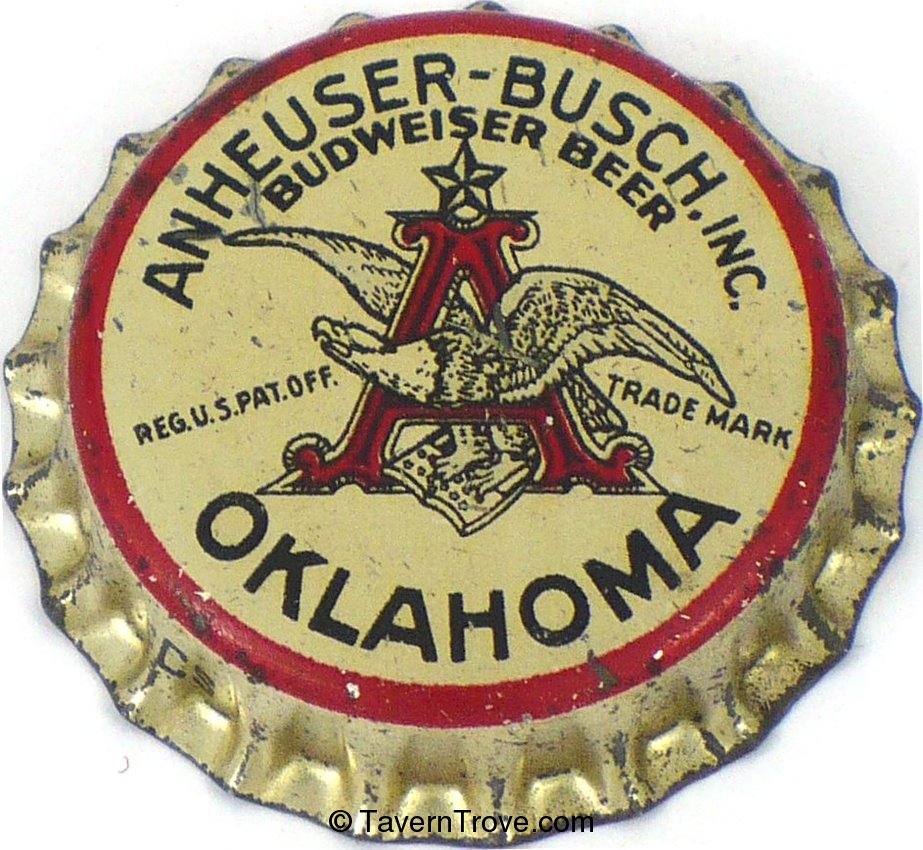 Budweiser Lager ~OK Tax (enamel skirt & Wings)