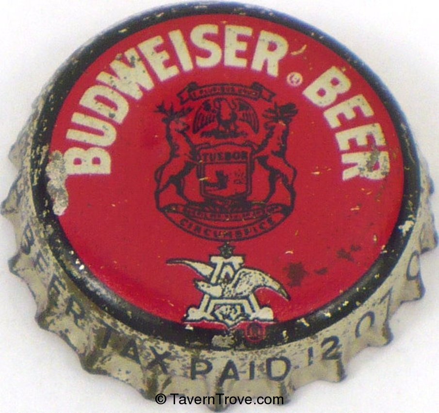 Budweiser Beer ~MI 12oz Tax