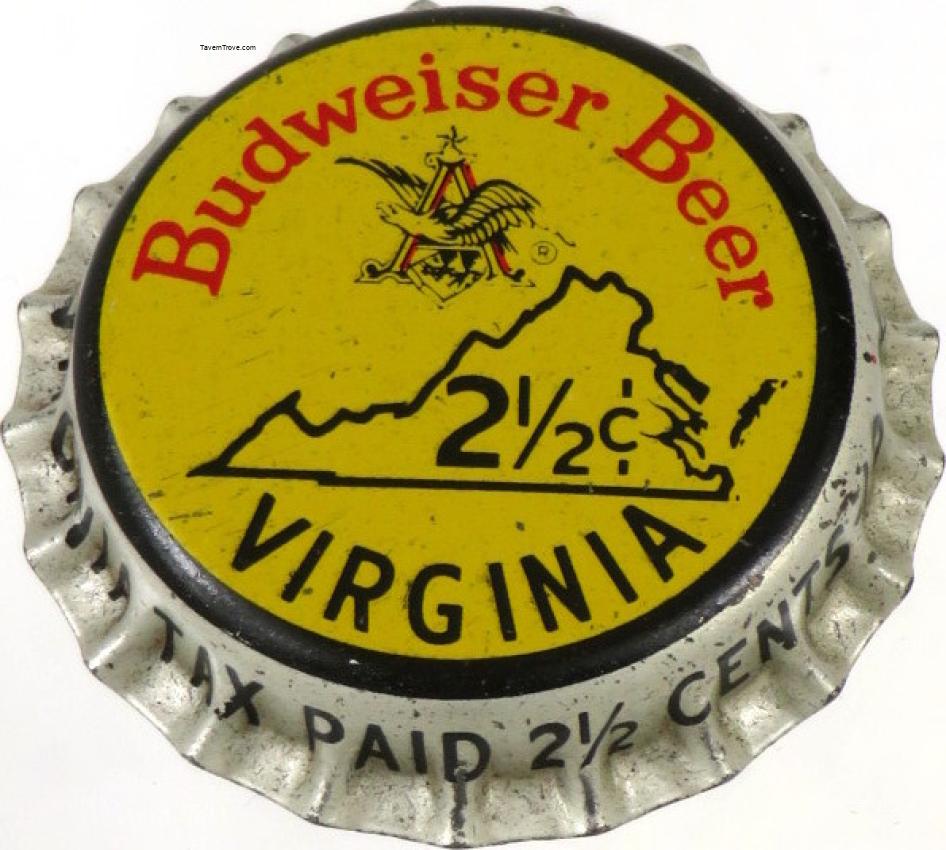 Budweiser Beer ~VA 2½¢ tax CCS