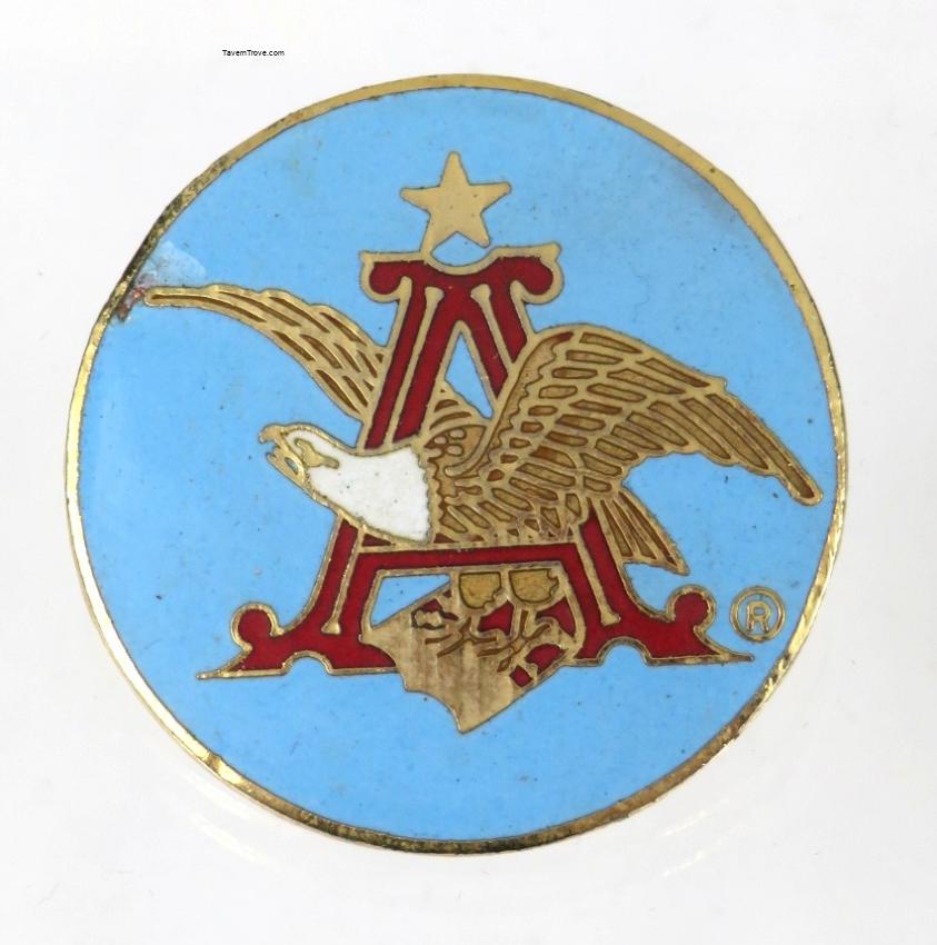 Budweiser Beer A&Eagle Pale Blue 1½ Inch Enamel Inlaid Pin