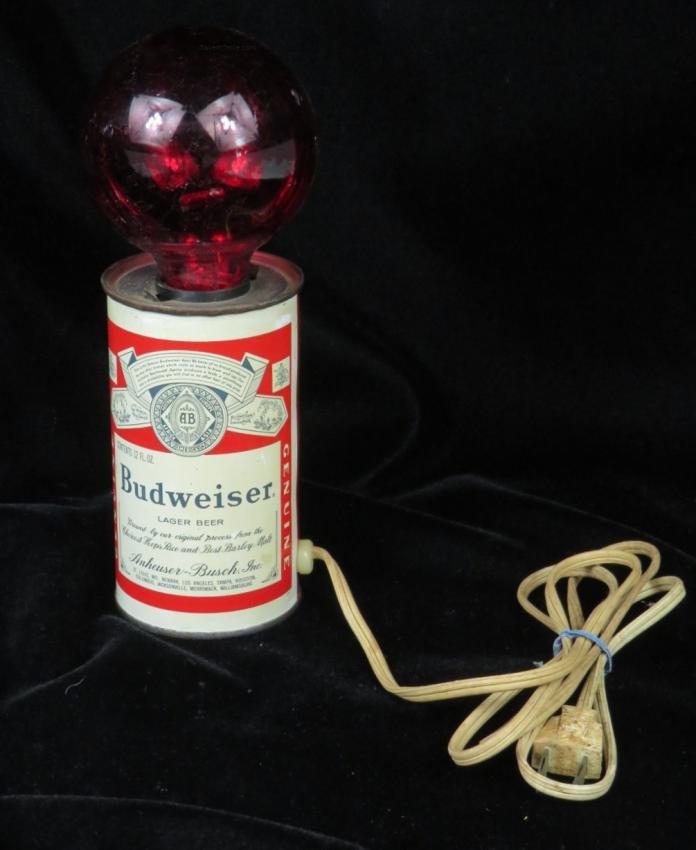 Budweiser Beer Can Red Balafire Flame Flicker Light