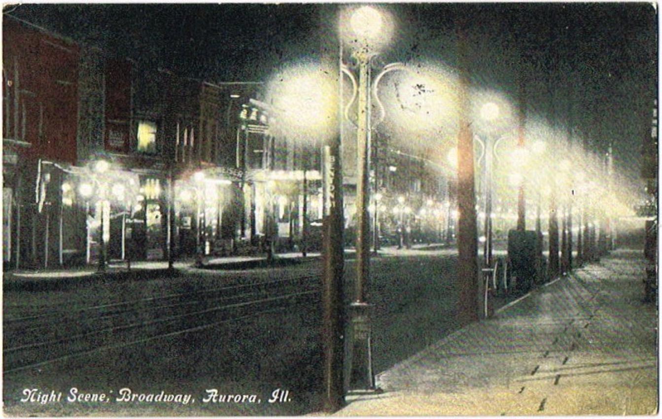 Budweiser Beer Sign Broadawy Ave., Aurora Illinois