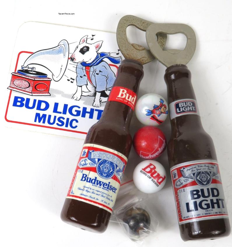 Budweiser Bud Light Bud Man Marble Opener Decal Lot