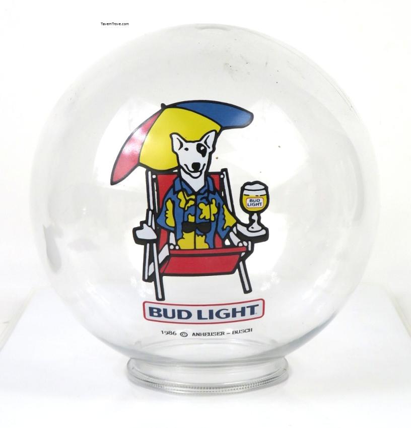Budweiser Bud Light Spuds Mackenzie Gumball Machine Glass