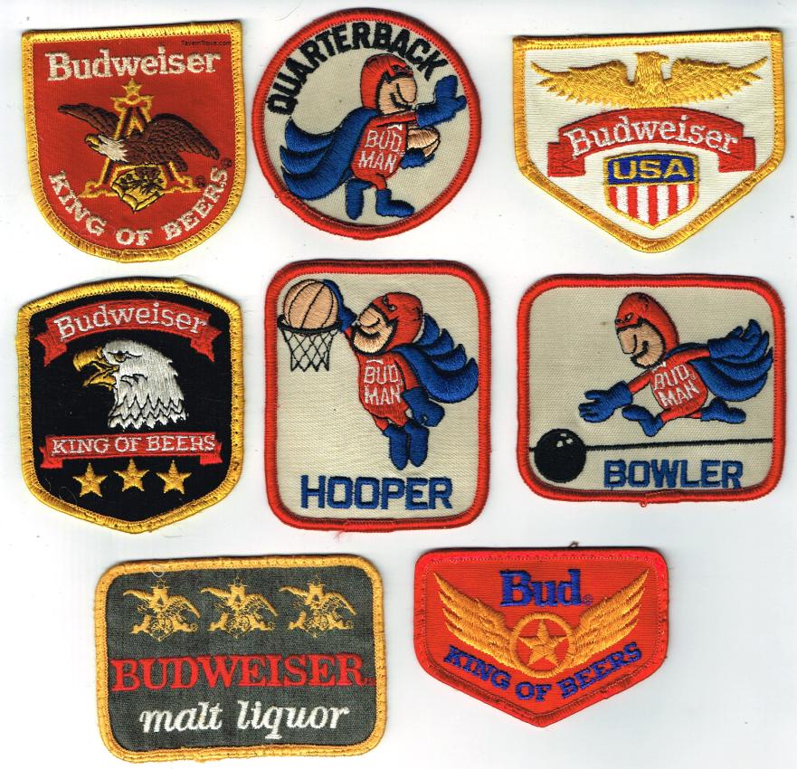 Budweiser Bud Malt Liquor Beer Patches Lot of Eight