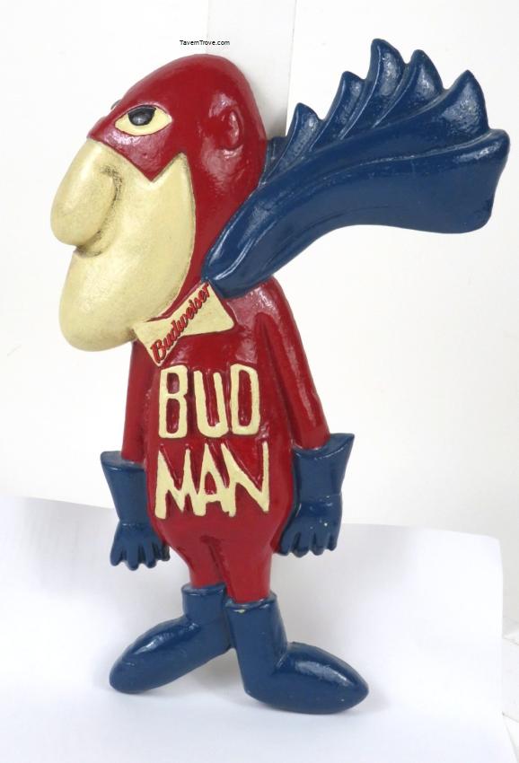 Budweiser Bud Man Cast Metal Plaque
