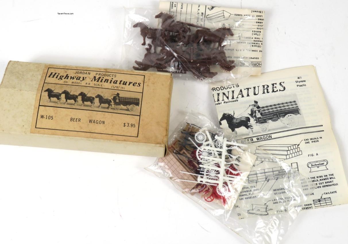 Jordan Highway Miniatures Budweiser Clydesdales HO Scale Model
