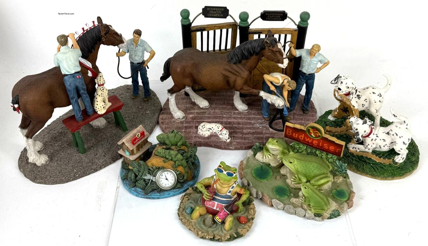 Budweiser Figurines Lot of Six