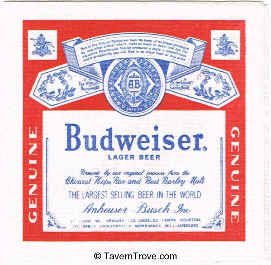 Budweiser Lager Beer